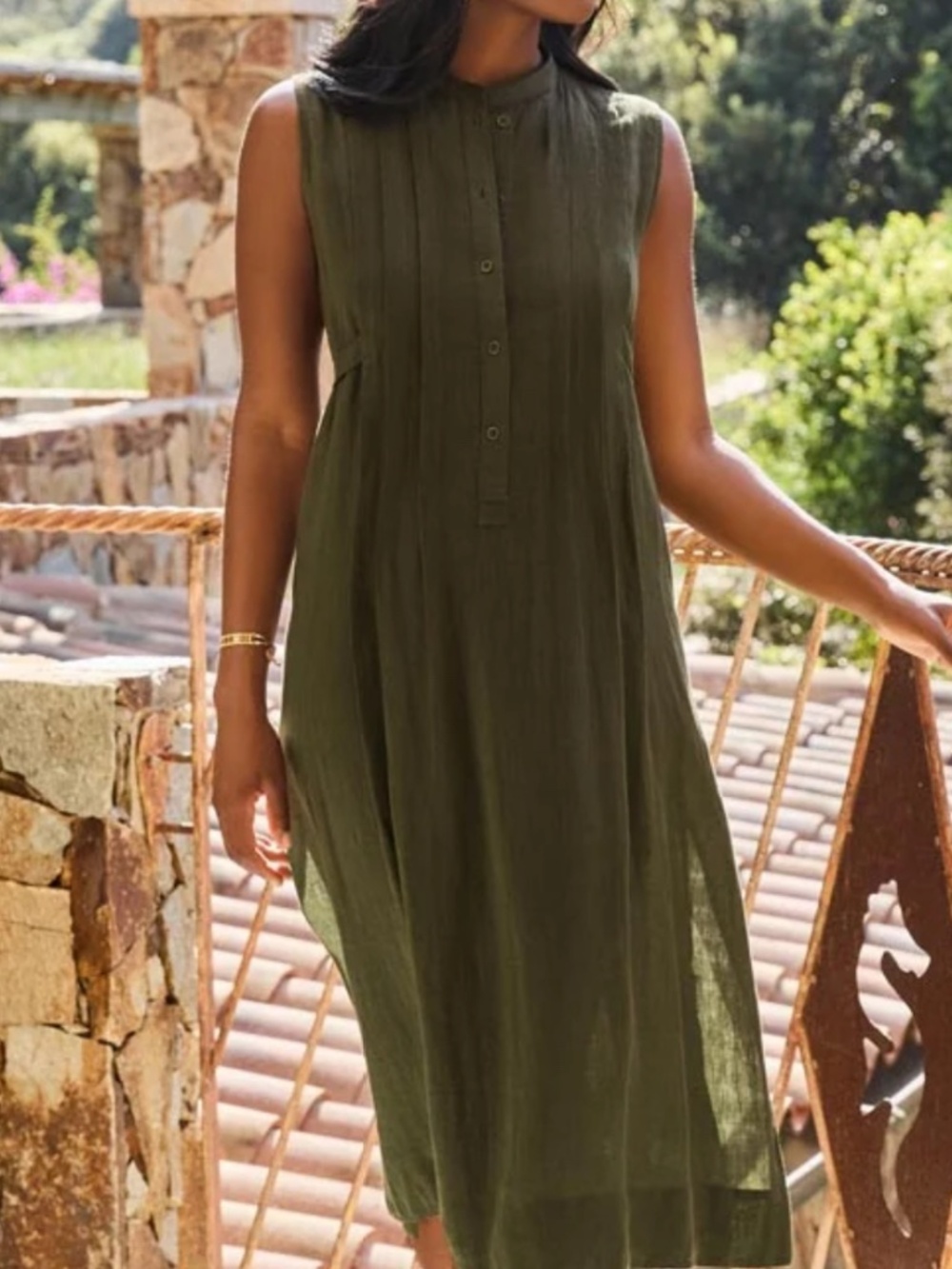 Women’s pleated cover up beach dress